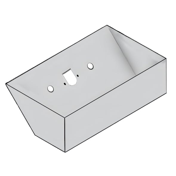 Universal Recessed Airline Box With Flange By Iowa Customs - w/ trailer air 7-way
