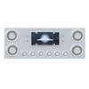 Stainless Steel Rear Center Panel With 4" Round & 2" Round Mirage LEDs Without Visor