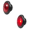 1" Dual Function Diamond Lens LED Marker Light With Rubber Grommet By Grand General Red Lens Red LED