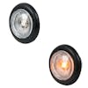 1" Dual Function Diamond Lens LED Marker Light With Rubber Grommet By Grand General Clear Lens Amber LED