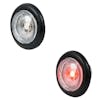 1" Dual Function Diamond Lens LED Marker Light With Rubber Grommet By Grand General Clear Lens Red LED