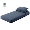 32" x 80" Sleeper Cab Sheet Set Midnight Blue sheets with color options in corner