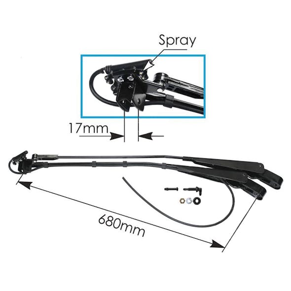 Mack MR MRU Replacement Windshield Wiper Arm Lengths
