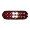 6" Oval STT And Back-Up Combo LED Light Red Lens