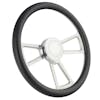 Highway Wheels Half Wrap Steering Wheel 18" Polished Finish - Black