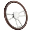 Highway Wheels Half Wrap Steering Wheel 18" Polished Finish - Burl Wood