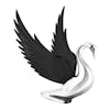 Chrome Bugler With Illuminated Wings Hood Ornament - Black
