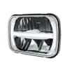 5” x 7” LED Rectangular Light High And Low Beam with LED Light Bar Angle View