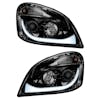 Freightliner Cascadia Headlights (Blackout Housing with Dual-Function LED Turn Signals)