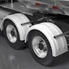 Minimizer 2220 Series Truck White Poly Super Single Fenders On Truck