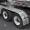 Minimizer 9020 Series Poly Super Single Truck Tandem Fenders Liquid Platinum On Truck