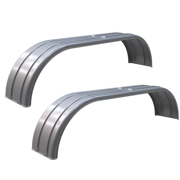 Minimizer 9020 Series Poly Super Single Truck Tandem Fenders Liquid Platinum 