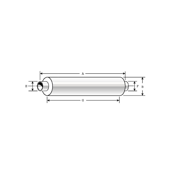 8.5" Muffler MAK2ME336B Dimensions