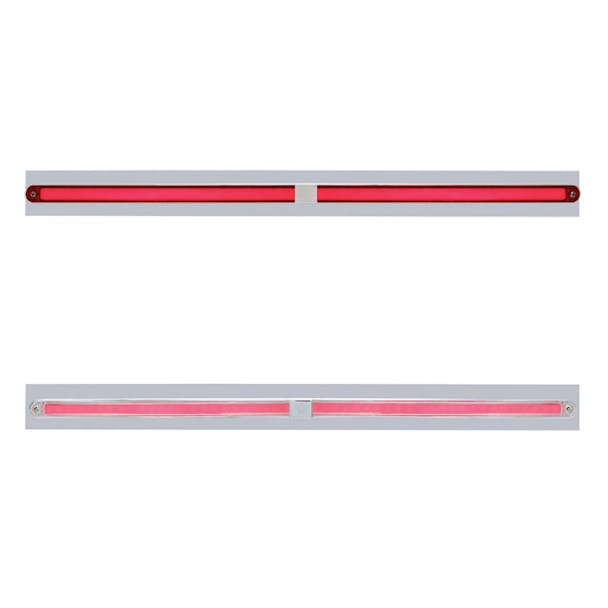 Chrome Top Mud Flap Light Bracket with Two 12" LED GLO Light Bar