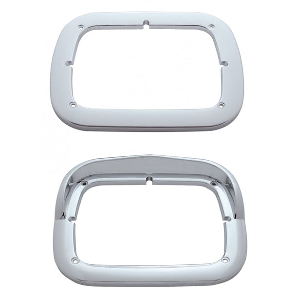 LED Single Headlight Bezel With Visor Both Styles