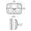 5" x 7" High And Low Beam Headlight Dimensions