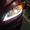 International ProStar Projector Headlight with LED Light Bar Driver Side Light On Truck