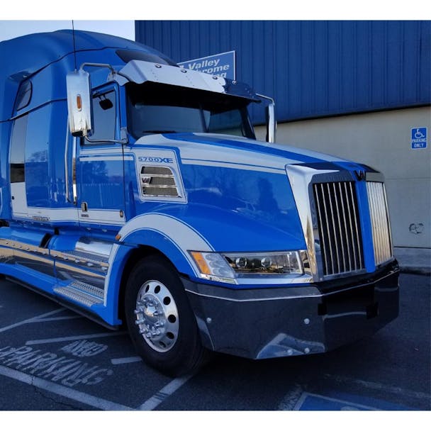 Western Star 5700XE Set Back Axle Bumper Left View