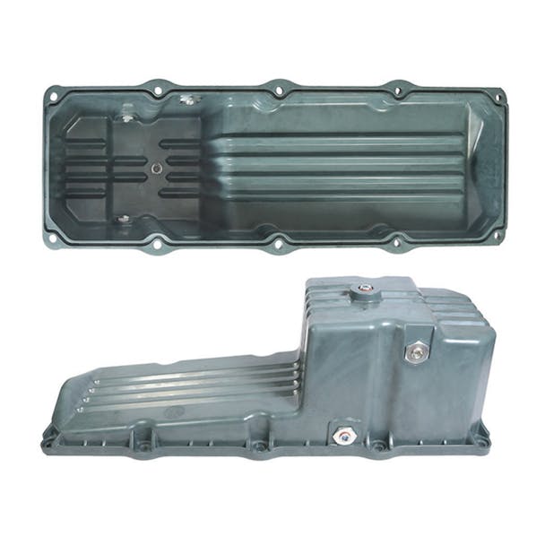 Heavy Duty Engine Oil Pan Top & Side View 90255