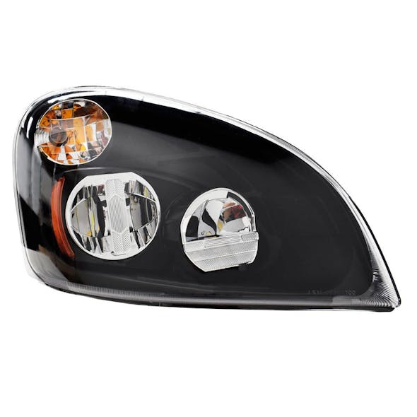 Freightliner Cascadia Blackout LED Headlight Passenger Side