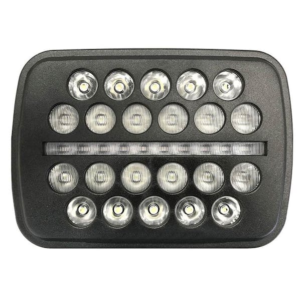 5"x7" Black Ops LED Headlight Front