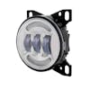Round LED Fog Light Chrome Angled