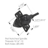 VNL Gen 2 2004-2013 Hood Latch Upper 8074949 Measurements