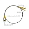 International Hood Cable With Frame Extension 500827C1 EE02004001 Meeasurements