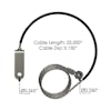 Kenworth T600 Hood Cable K068-57691 Measurements