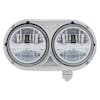 5 3/4" Peterbilt 359 Silver Style Stainless Dual Round LED Headlight RH