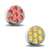 2.5 Inch Round LEDs - both red and amber LED options