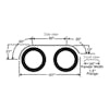 120" 16 Gauge Full Fender Tandem Smooth Stainless Steel With Flange - Diagram
