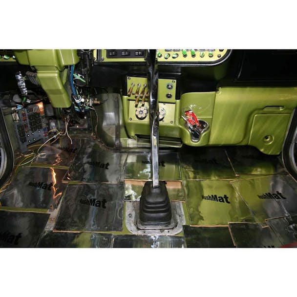 HushMat Semi Truck Thermal Insulation Cab Package Installed Angle 2