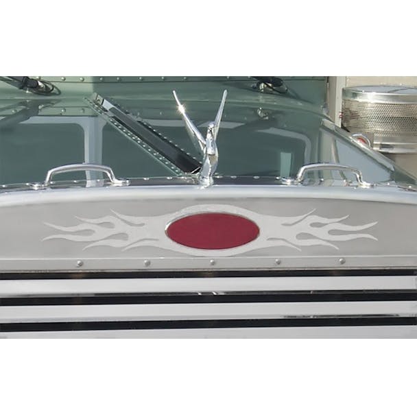 Peterbilt Front Of Hood Logo "Scorch" Style