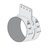 Dynaflex Chrome Kenworth Upper Exhaust Clamp - Flat Plate Style