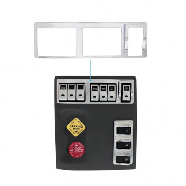 Peterbilt 2010+ Chrome Rocker Switch Trim Mounted