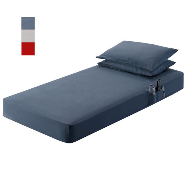 39" x 80" x 10" Sleeper Cab Sheet Set Midnight Blue