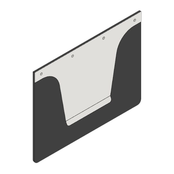 Universal 24" Top Mud Flap Weight With Anti-Sail On Mud Flap