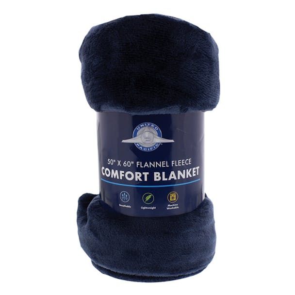 Flannel Fleece Comfort Blanket - Navy Blue