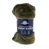Flannel Fleece Comfort Blanket - Olive Green