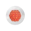 4" Round Ultra Thin Fleet Series LED Light With Twist On Bezel By Grand General - Red/Clear On