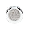 4" Round Ultra Thin Fleet Series LED Light With Twist On Bezel By Grand General - Red/Clear With Bezel Off