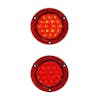 4" Round Fleet Series LED Light With Reflector Ring By Grand General - Red/Red