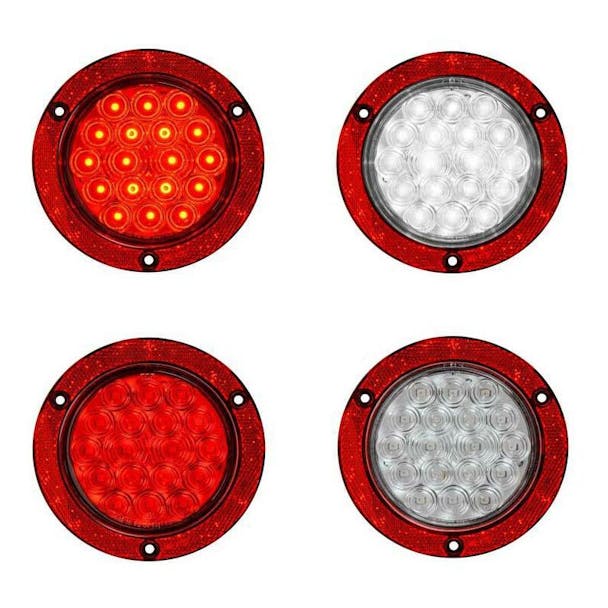 4" Round Fleet Series LED Light With Reflector Ring By Grand General - Default