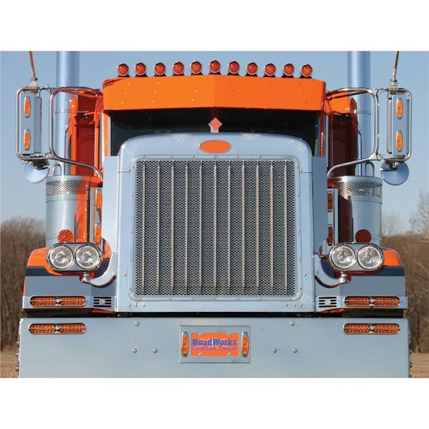 Peterbilt 357 377 378 379 Regular Hood Punched Grill Insert By Roadworks