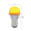 High Power 1157 LED Dual Function Bulb Amber Upright Dimensions