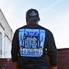 Ride Into The Night Hammer Lane Long Sleeve T-Shirt On Model Back