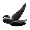 Matte Black Swan Truck Hood Ornament Under View