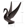 Matte Black Swan Truck Hood Ornament Dimensions