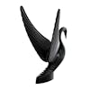 Matte Black Swan Truck Hood Ornament Back View